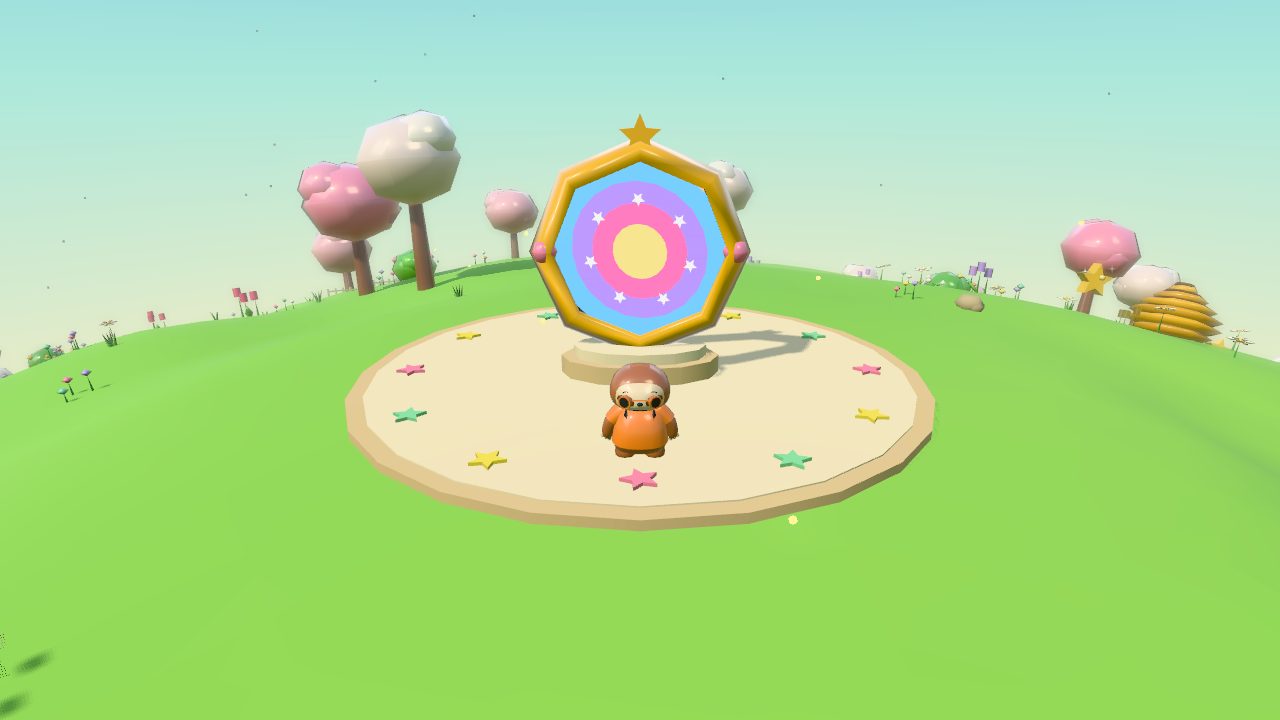 Bloomheart: the landing pad among giant flowers, pink trees and a beehive