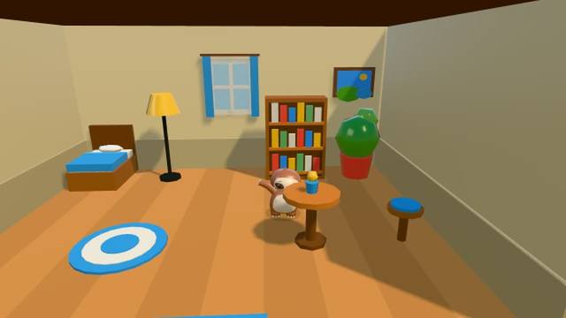 A sloth's own house in Sloth Jam, decorated with furniture