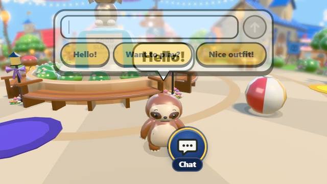 Sloth Jam's chat: kind phrases to pick from