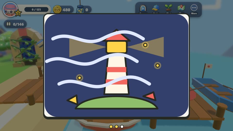 A story picture card: the lighthouse in a storm